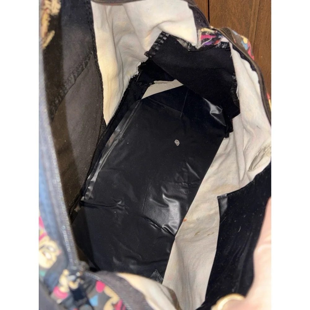 Vintage 90s Disney Mickey Mouse All Over Print Large Duffle Bag Travel Carry On